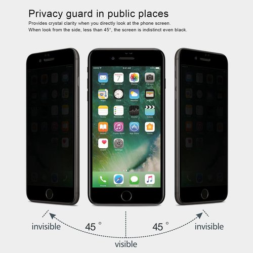 Microsonic Apple iPhone 8 Privacy 5D Gizlilik Filtreli Cam Ekran Koruyucu Siyah