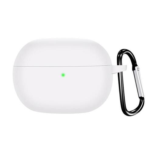 Microsonic Xiaomi Redmi Buds 8 Pro Kılıf Askılı Mat Silikon Beyaz