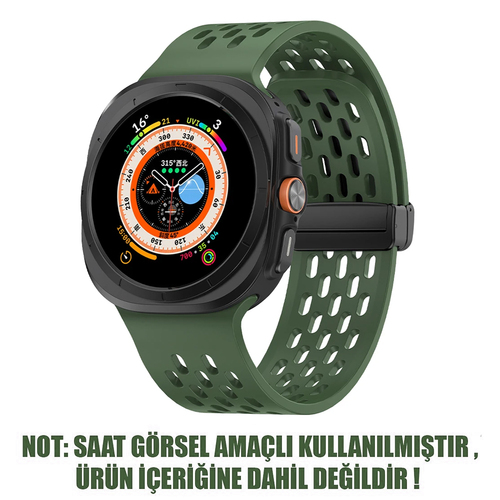 Microsonic Samsung Galaxy Watch Ultra 2025 Kordon Orbit Oceanic Koyu Yeşil