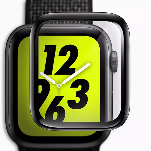 Microsonic Apple Watch SE 3 40mm Tam Kaplayan Temperli Cam Full Ekran koruyucu Siyah