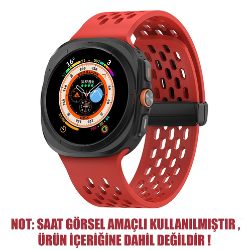 Microsonic Samsung Galaxy Watch Ultra 2025 Kordon Orbit Oceanic Kırmızı