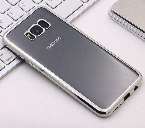 Microsonic Samsung Galaxy S8 Kılıf Flexi Delux Gümüş