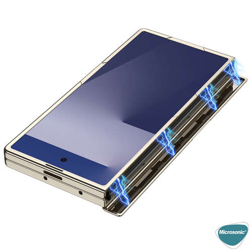 Microsonic Samsung Galaxy Z Fold 7 Kılıf Clarity Stand Lacivert