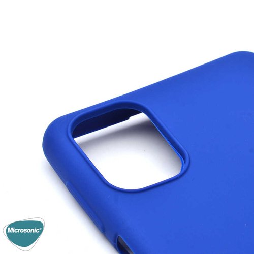 Microsonic Matte Silicone Samsung Galaxy M51 Kılıf Mavi