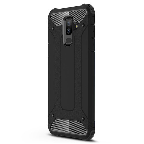 Microsonic Samsung Galaxy A6 Plus 2018 Kılıf Rugged Armor Siyah