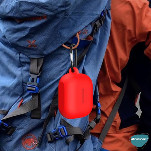 Microsonic Samsung Galaxy Buds 3 FE Kılıf Askılı Mat Silikon Beyaz