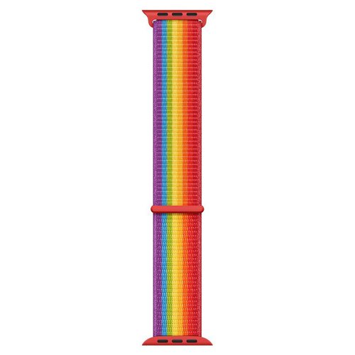 Microsonic Apple Watch Series 5 44mm Hasırlı Kordon Woven Sport Loop Pride Edition