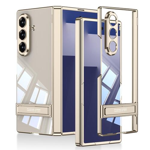 Microsonic Samsung Galaxy Z Fold 7 Kılıf Clarity Stand Gold