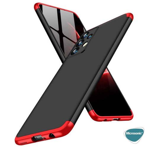 Microsonic Samsung Galaxy A13 4G Kılıf Double Dip 360 Protective Siyah Gri