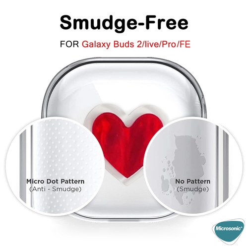 Microsonic Samsung Galaxy Buds Core Kılıf Heartfelt Transparency Şeffaf