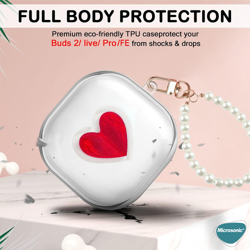 Microsonic Samsung Galaxy Buds Core Kılıf Heartfelt Transparency Şeffaf