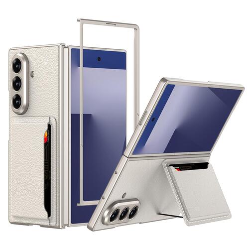 Microsonic Samsung Galaxy Z Fold 7 Kılıf LuxGrip Wallet Bej