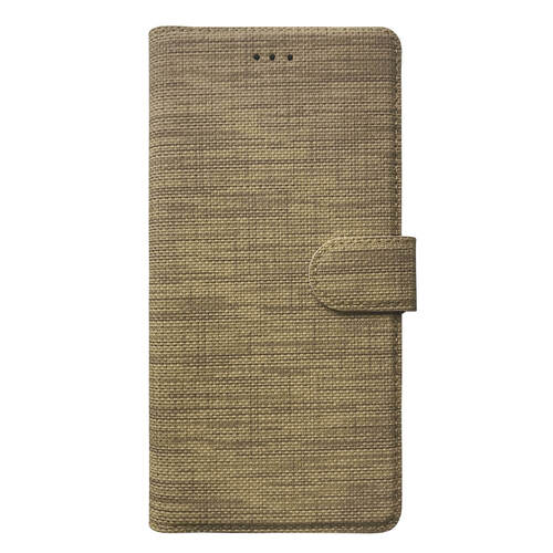 Microsonic Samsung Galaxy S21 Kılıf Fabric Book Wallet Gold