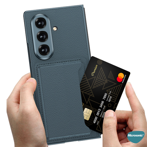 Microsonic Samsung Galaxy Z Fold 7 Kılıf LuxGrip Wallet Siyah