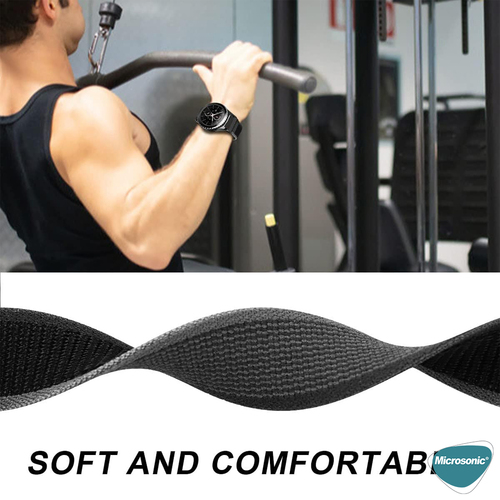 Microsonic Samsung Galaxy Watch FE Kordon Hike Spiral Yeşil