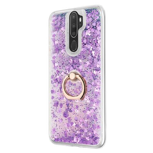 Microsonic Oppo A9 2020 Kılıf Glitter Liquid Holder Mor