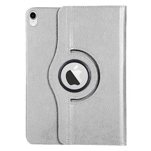 Microsonic Apple iPad Mini 7 Kılıf (A2993-A2995) 360 Rotating Stand Deri Gümüş