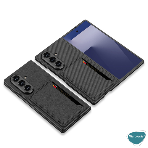 Microsonic Samsung Galaxy Z Fold 7 Kılıf LuxGrip Wallet Yeşil