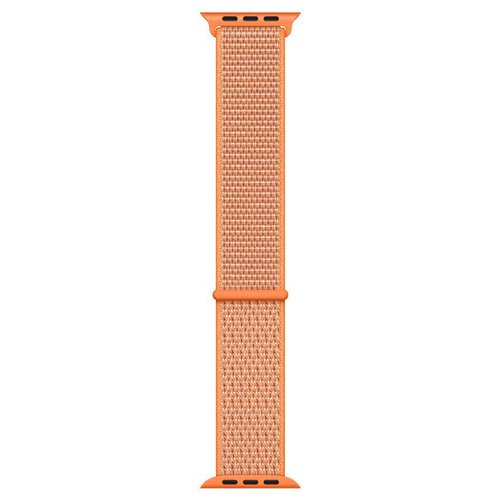 Microsonic Apple Watch Series 4 44mm Hasırlı Kordon Woven Sport Loop Spicy Orange