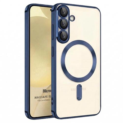Microsonic Samsung Galaxy S26 Kılıf MagSafe Luxury Electroplate Lacivert