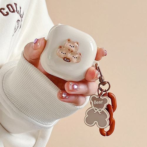 Microsonic Samsung Galaxy Buds Core Kılıf Süslü Figür Desenli Ayıcık