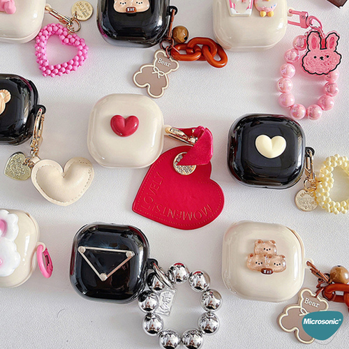 Microsonic Samsung Galaxy Buds Core Kılıf Süslü Figür Desenli Ayıcık