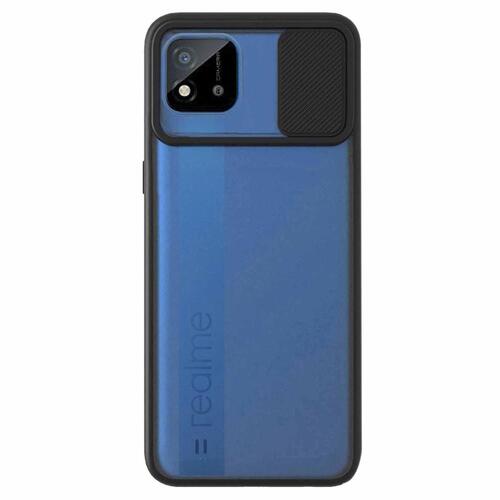 Microsonic Realme C11 2021 Kılıf Slide Camera Lens Protection Siyah