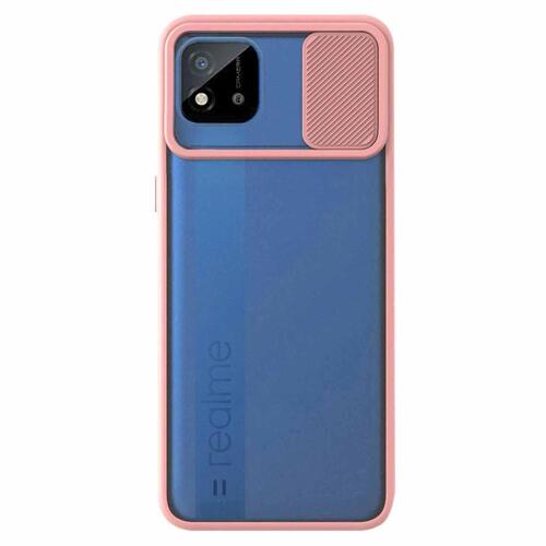 Microsonic Realme C11 2021 Kılıf Slide Camera Lens Protection Rose Gold