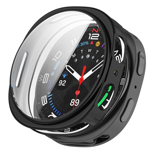 Microsonic Samsung Galaxy Watch 8 40mm Kılıf Ekranı Tam Kaplayan 360 Full Round Soft Silicone Siyah