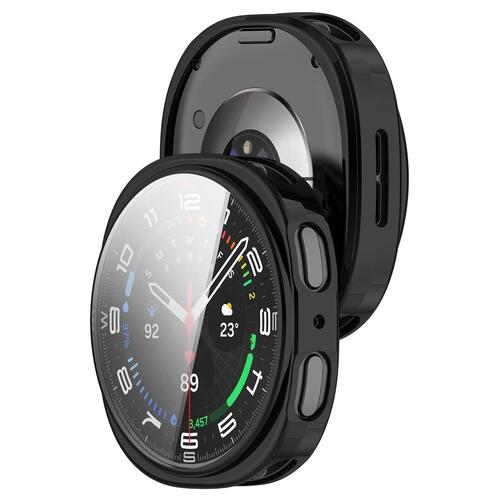Microsonic Samsung Galaxy Watch 8 40mm Kılıf Ekranı Tam Kaplayan 360 Full Round Soft Silicone Siyah