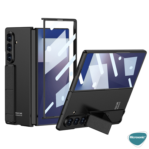 Microsonic Samsung Galaxy Z Fold 7 Kılıf Shape Hard Stand Siyah