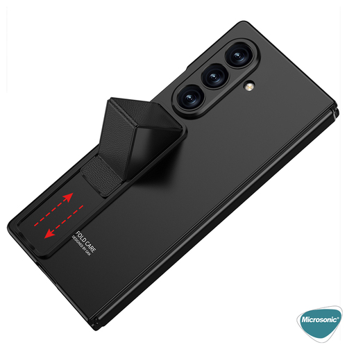 Microsonic Samsung Galaxy Z Fold 7 Kılıf Shape Hard Stand Siyah