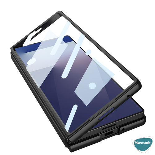 Microsonic Samsung Galaxy Z Fold 7 Kılıf Shape Hard Stand Siyah