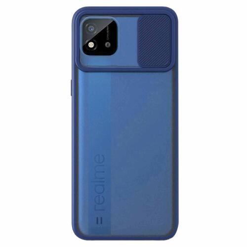 Microsonic Realme C11 2021 Kılıf Slide Camera Lens Protection Lacivert