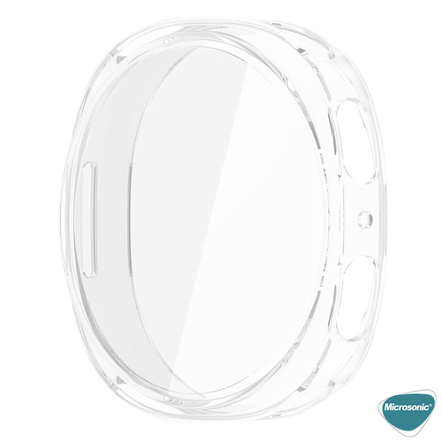 Microsonic Samsung Galaxy Watch 8 40mm Kılıf Ekranı Tam Kaplayan 360 Full Round Soft Silicone Şeffaf