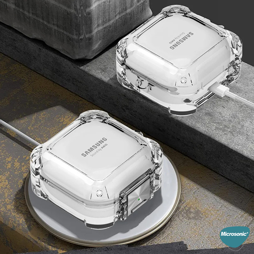 Microsonic Samsung Galaxy Buds Core Kılıf Safety Lock Protection Füme