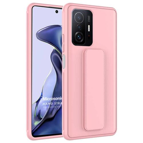 Microsonic Xiaomi Mi 11T Kılıf Hand Strap Pembe