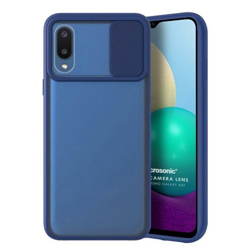 Microsonic Samsung Galaxy A02 Kılıf Slide Camera Lens Protection Lacivert