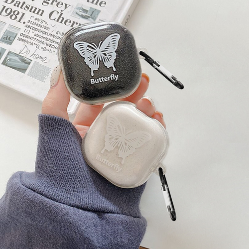 Microsonic Samsung Galaxy Buds Core Kılıf Kelebek Desenli Şeffaf