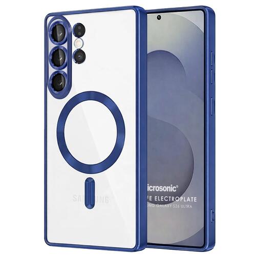 Microsonic Samsung Galaxy S26 Ultra Kılıf MagSafe Luxury Electroplate Lacivert