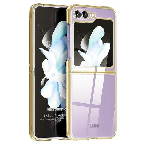 Microsonic Samsung Galaxy Z Flip 7 FE Kılıf Shell Platinum Gold