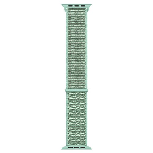 Microsonic Apple Watch Series 3 42mm Hasırlı Kordon Woven Sport Loop Marine Green