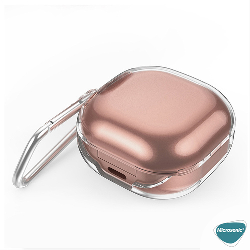 Microsonic Samsung Galaxy Buds Core Kılıf Askı Aparatlı Transparan Silikon Şeffaf