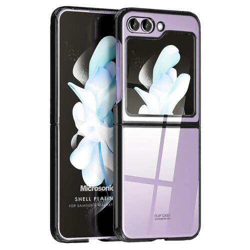 Microsonic Samsung Galaxy Z Flip 7 FE Kılıf Shell Platinum Siyah