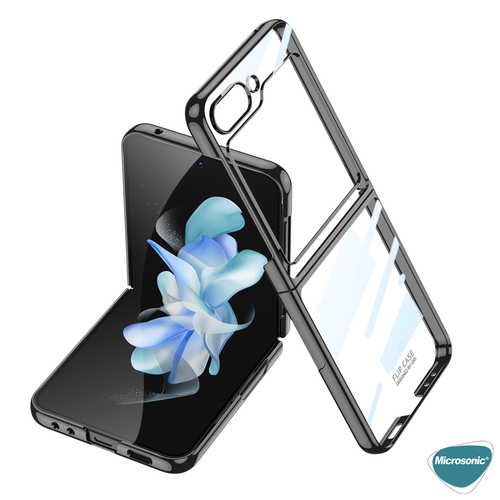 Microsonic Samsung Galaxy Z Flip 7 FE Kılıf Shell Platinum Siyah