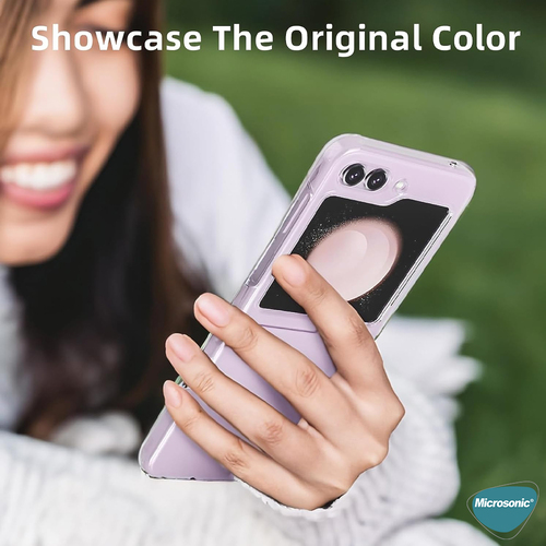 Microsonic Samsung Galaxy Z Flip 7 FE Kılıf Shell Platinum Siyah