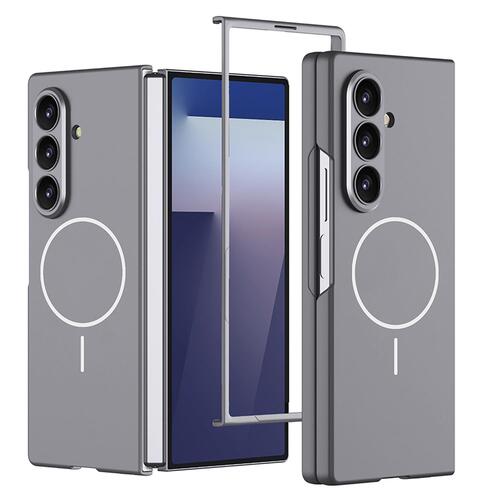 Microsonic Samsung Galaxy Z Fold 7 Kılıf Shape Hard MagSafe Gri