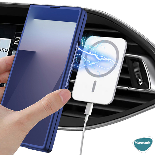 Microsonic Samsung Galaxy Z Fold 7 Kılıf Shape Hard MagSafe Gri