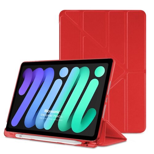 Microsonic Apple iPad Mini 7 Kılıf (A2993-A2995) Origami Pencil Kırmızı