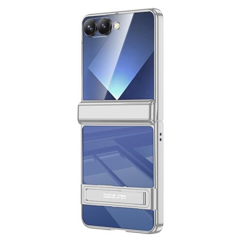 Microsonic Samsung Galaxy Z Flip 7 Kılıf Clarity Stand Gümüş